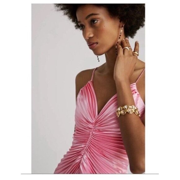 NWT Delfi Collective Marilyn Dress in Magenta Dark Pink Velvet Size Small - Picture 4 of 14